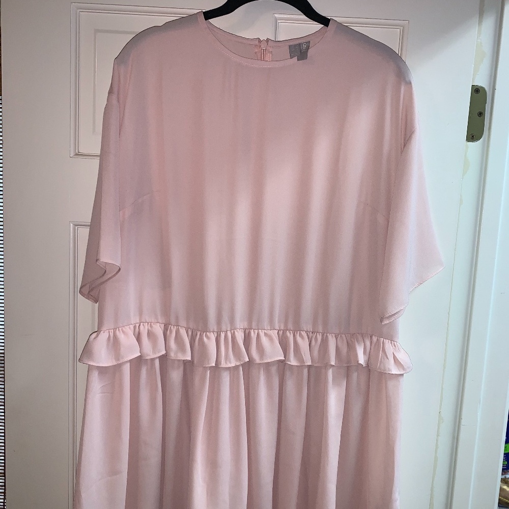 Light pink Asos Ruffle Dress